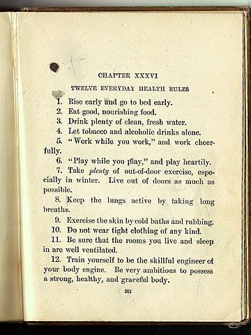 12 Everyday Health Rules from 1908