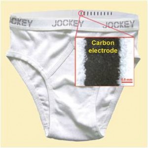 screen-printed amperometric carbon sensor arrays on underwear